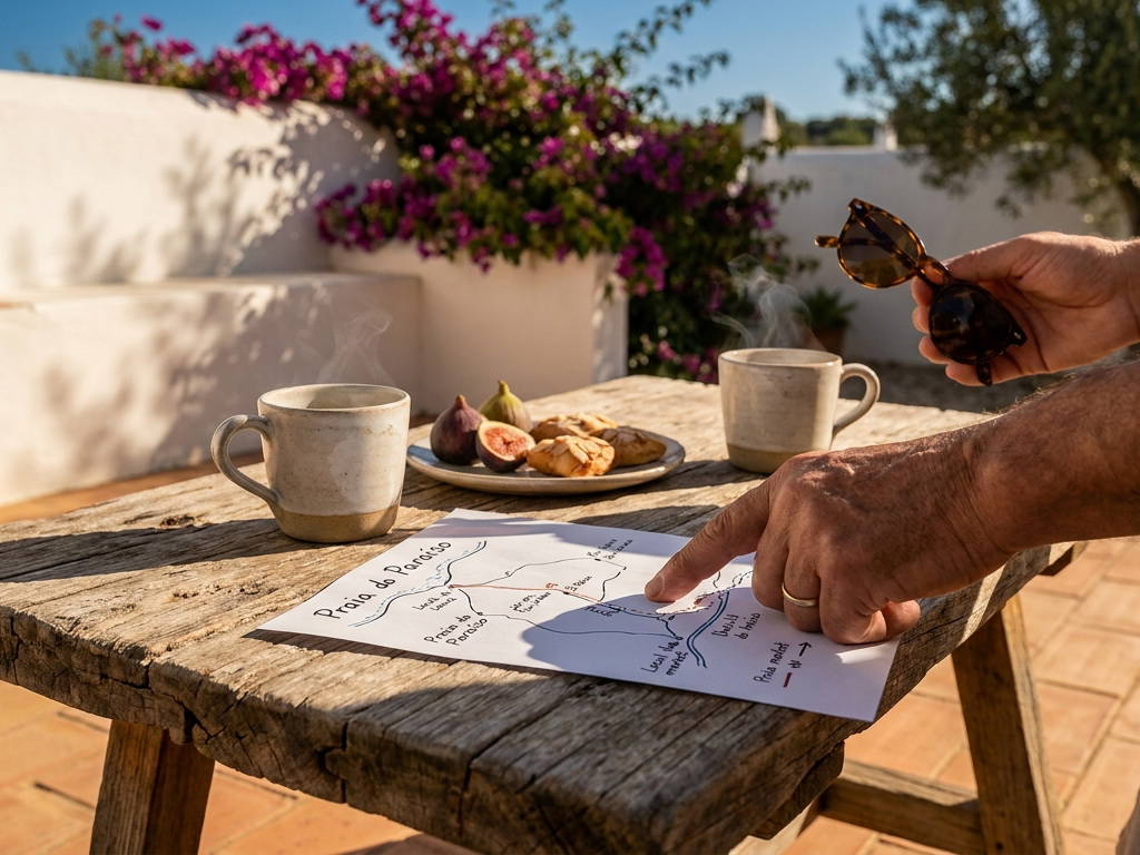 Illustratioun: August an der Algarve 2026: Wéi vermeit een d'Präiskletterung andeems een an enger Ënnerkunft beim Gastgeber iwwernuecht...