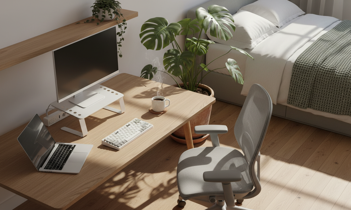 Illustration : Télétravail 2026 : Aménager un coin bureau 'pro' est devenu l'atout n°1 pou...