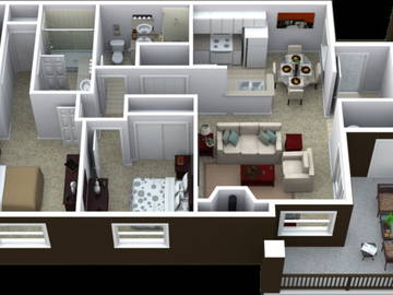 Roomlala | 2 Bed 2 Bad 1000 Sq. Ft. Fremleje nødvendig 