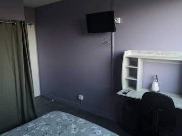 Roomlala | Bedroom 3 For Rent Tv Shower New Apartment Toulouse