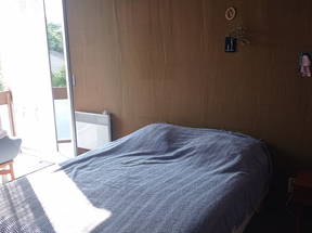 Bedroom with private bathroom and toilet, balcony