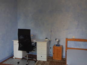 Blue room at the homestay in Vert Saint Denis