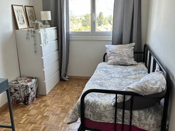 Unterkunft beim Gastgeber zur Miete in Chêne-Bourg - Foto 3 : Schlafzimmer-3