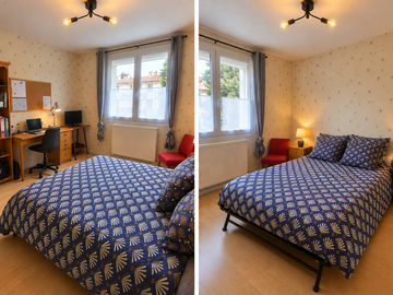 Chambre avec salle de bain privée, maison spacieuse, près de l'IU