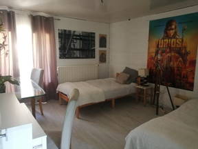 Private room in a converted mill