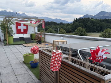 Unterkunft beim Gastgeber zur Miete in Bulle - Foto 3 : Balkon-3