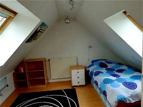 Bright Room For Student In House With Garden