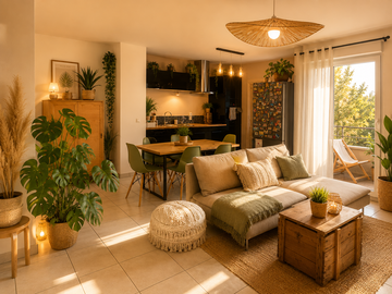 Chambre chez l'habitant à louer à Villeurbanne - salle à manger-7