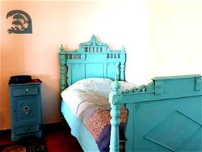 Lanzarote – Türkisfarbenes Zimmer im Landhaus mit Meerblick