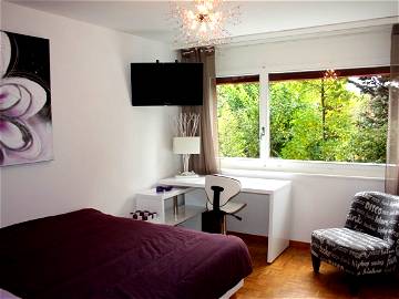 Roomlala | Lausanne - Möbliertes Zimmer, Privates Badezimmer Und Blick Auf Den Garten (in Der Nähe
