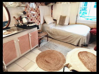 Meublé avec Évier cuisson Frigo S.D.Bain personnels 1er arr