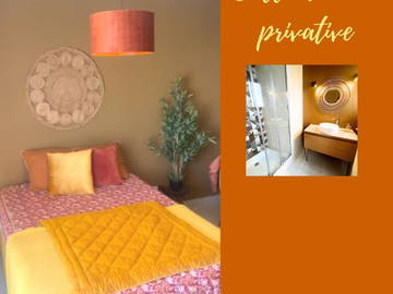 Roomlala | PERPIGNAN SUD, Pretty bedroom + private bathroom, parking, garden