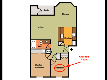 Roomlala | Room Available W/ Shared Bathroom (Available 9/1/21)