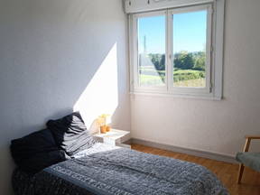 Room with view of fields