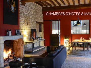 Chambre d'hôte à louer à Pourrain - photo 2 : salle à manger-2