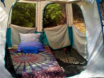 Roomlala | Tent with bed wifi electricity.private