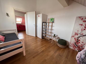 Roomlala | Upstairs room with bathroom in duplex near Nyon